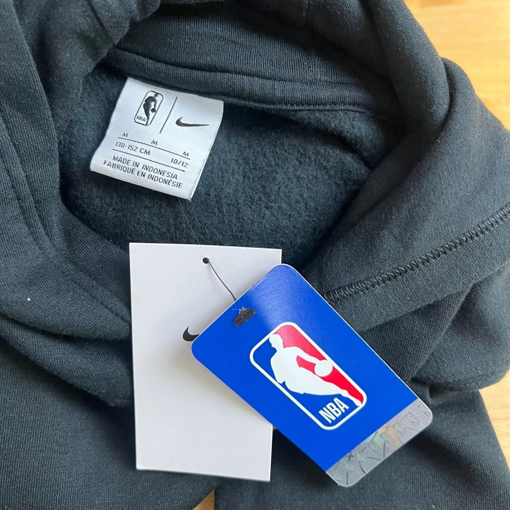 Los Angeles Lakers Kids Size M 10/12 Nike Hoodie Black Yellow New NBA Pullover